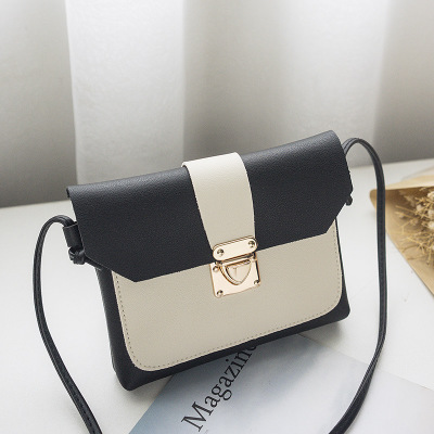 MZ Color Block Mini Envelope Crossbody Bag with Lock Closure