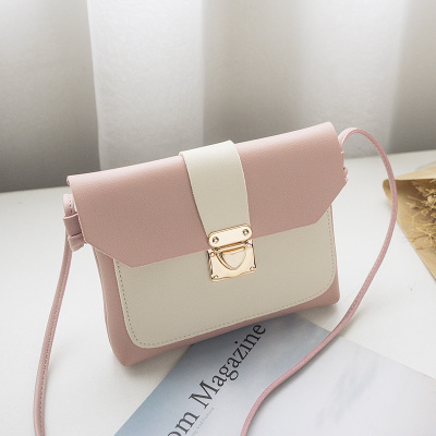 MZ Color Block Mini Envelope Crossbody Bag with Lock Closure - Image 5