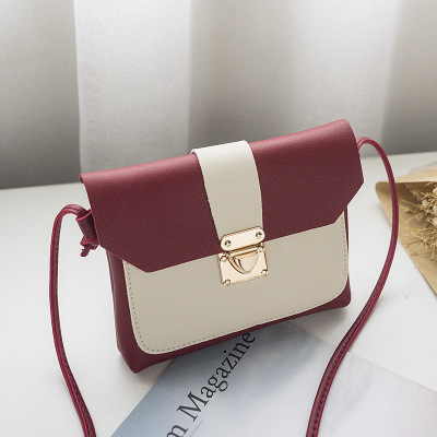 MZ Color Block Mini Envelope Crossbody Bag with Lock Closure - Image 4