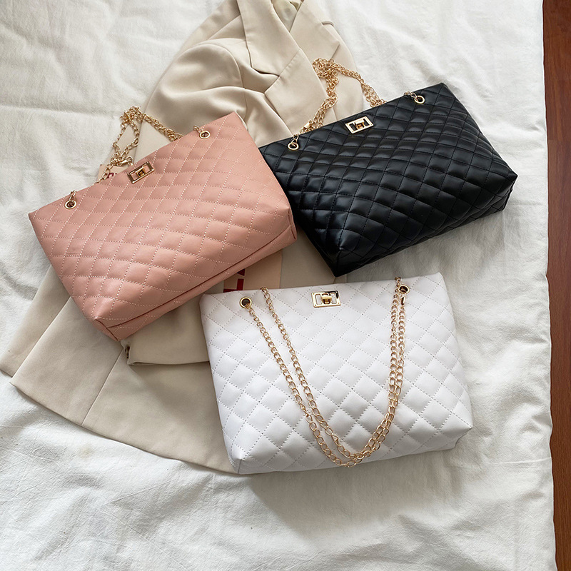 Korean Lattice Shopping Bag Women's Crossbody Coin Purse