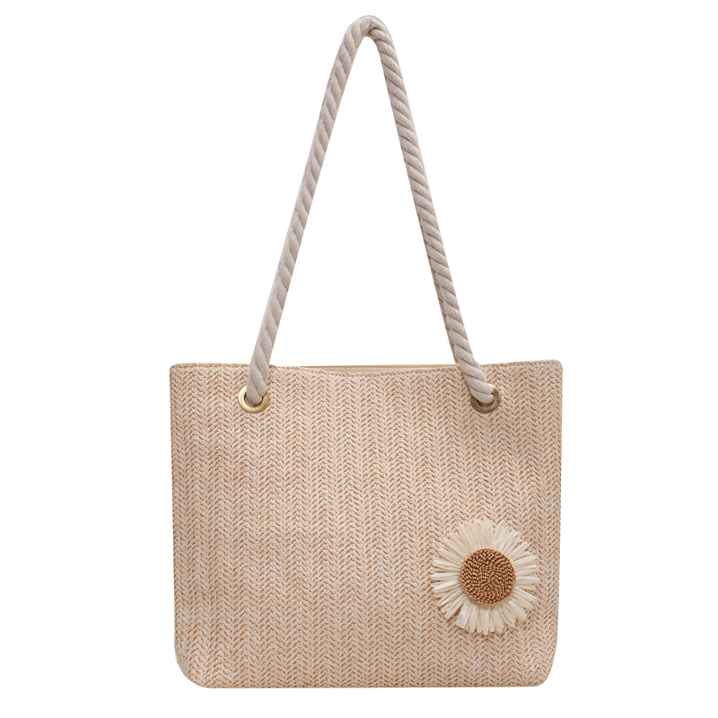 MZ Large Woven Shoulder Bag Women Casual Handbag 30x24x8cm - Image 5