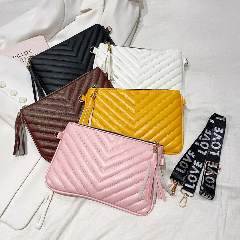 Women's Embroidered Envelope Shoulder Bag Crossbody PU Purse
