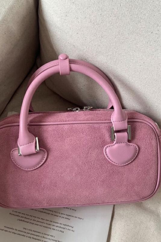 MBH Matte Leather Heart Boston Bowling Bag with Shoulder Strap - Image 5